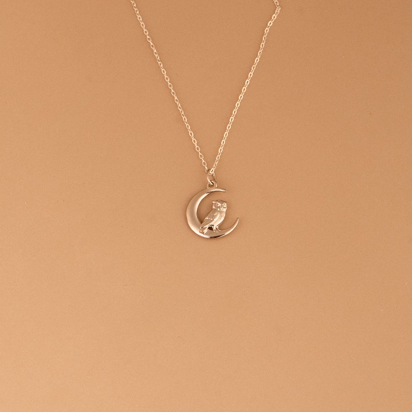 Owl and Crescent Pendant