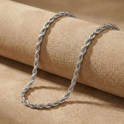Silver Rope Chain - 3MM