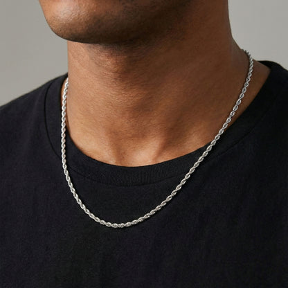 Silver Rope Chain - 3MM