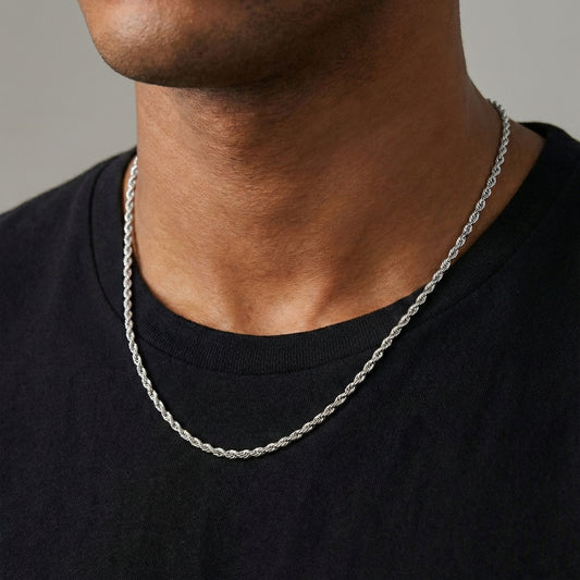 Silver Rope Chain - 3MM