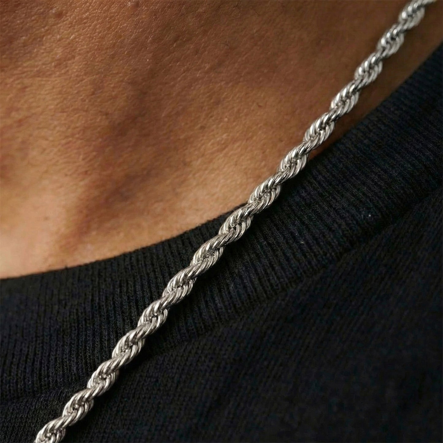 Silver Rope Chain - 3MM